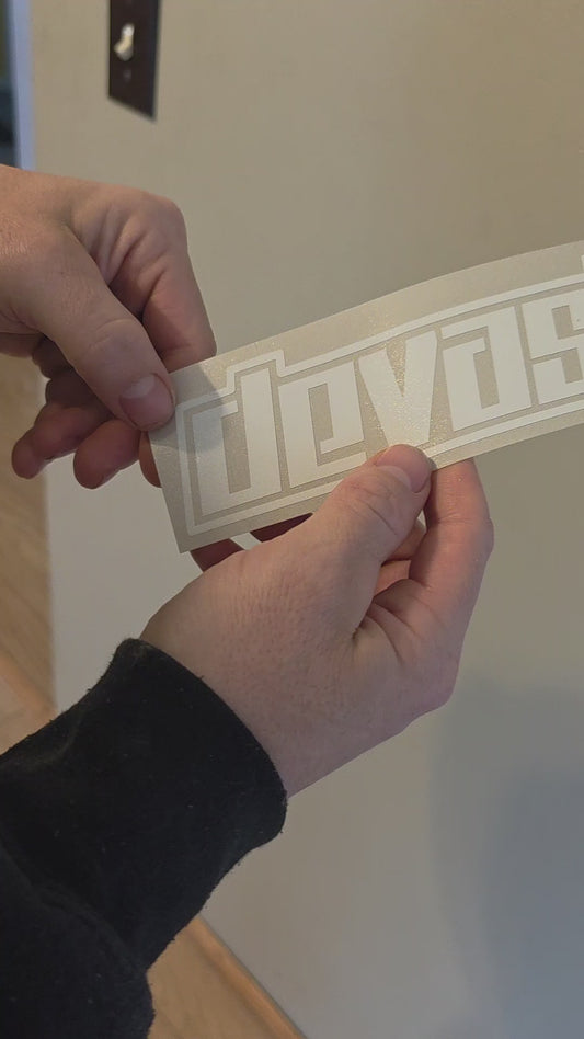 Devastator White Vinyl Transfer Decal